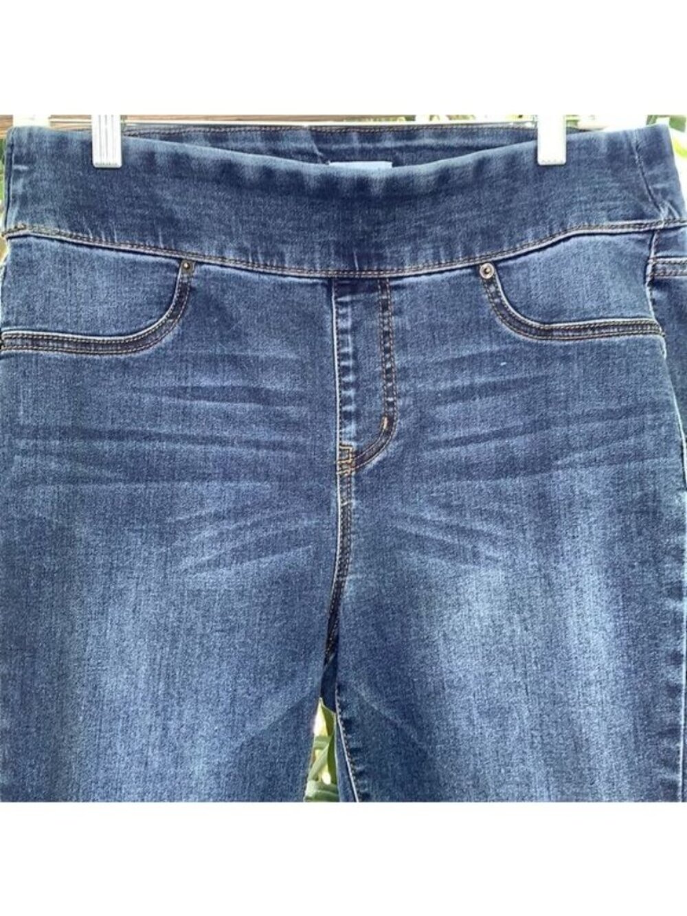 Westport Womens Pull-On Denim Jeans Size 10 Stretch Waistband Dark Wash - Picture 2 of 11